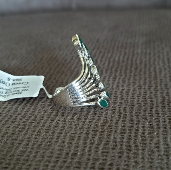 Shivam Cascading Green💚 Onyx Petals Ring💍 - NWT - Picture 14 of 16